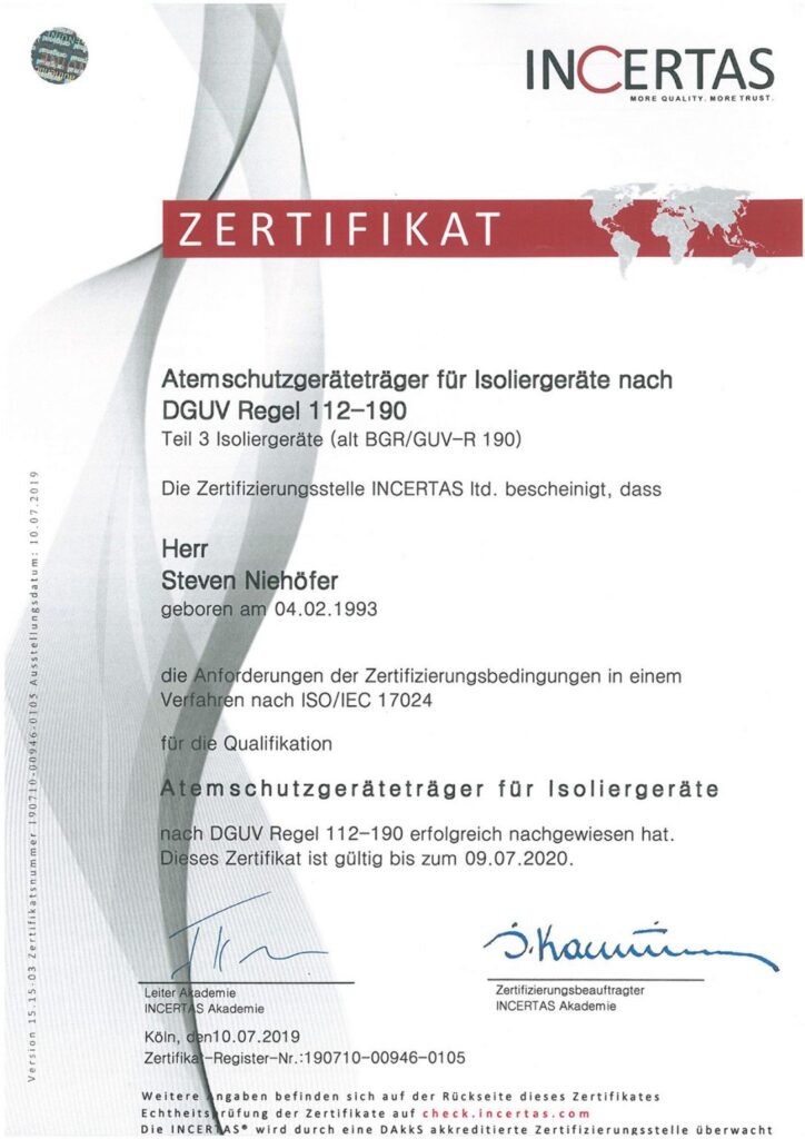 Zertifikat ISO 9001