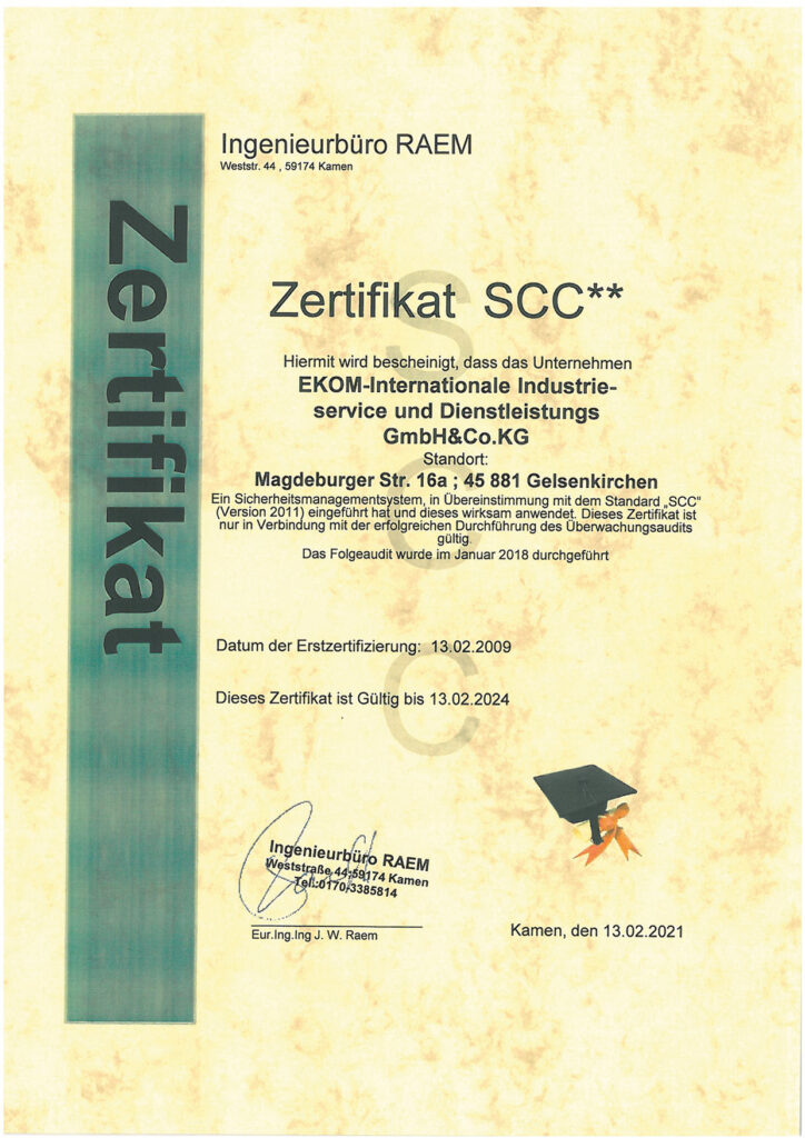 Zertifikat ISO 14001