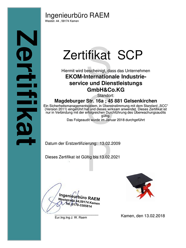 Zertifikat SCP